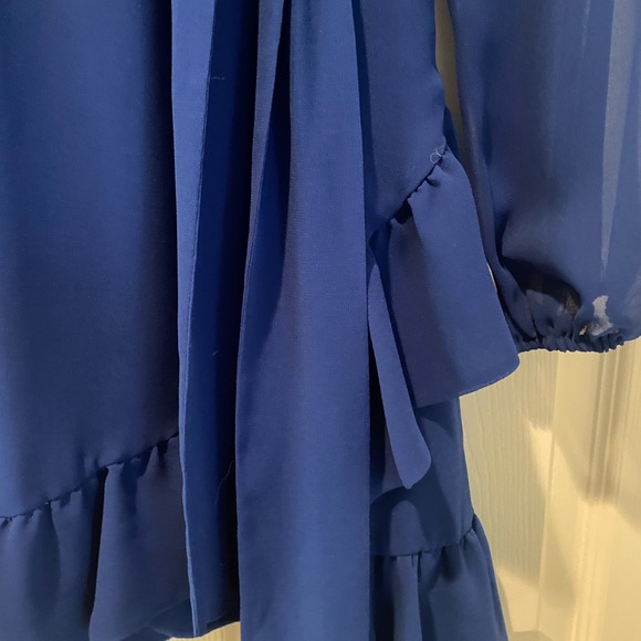 1. STATE cobalt blue EASTER wrap dress size 10 - Picture 9 of 16